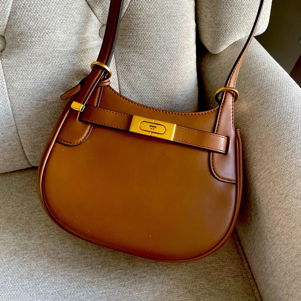 Authentic Tory Burch Saddle Crossbody Bag